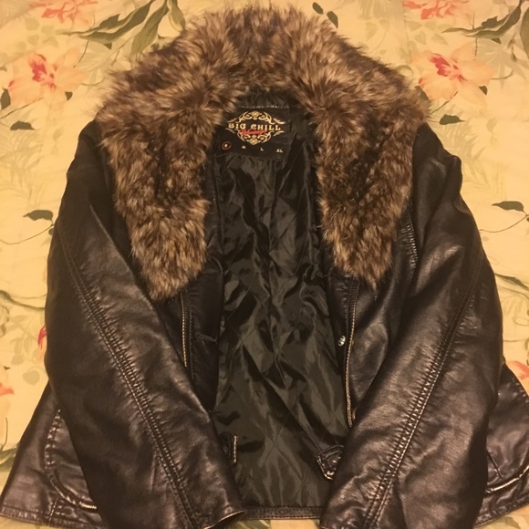 Big Chill Jackets & Blazers - Big Chill Vintage Faux Leather Coat